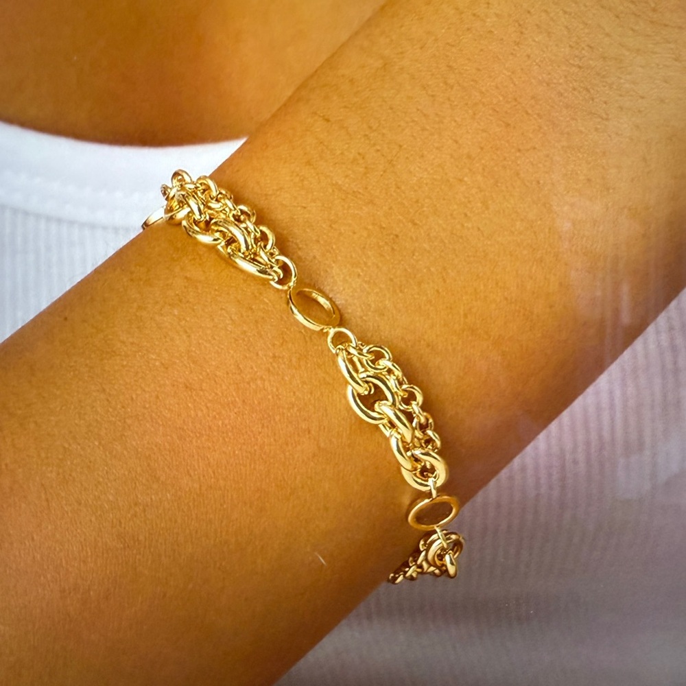 Gorjana 18k Gold Plated “Bryce” Link Bracelet NWT